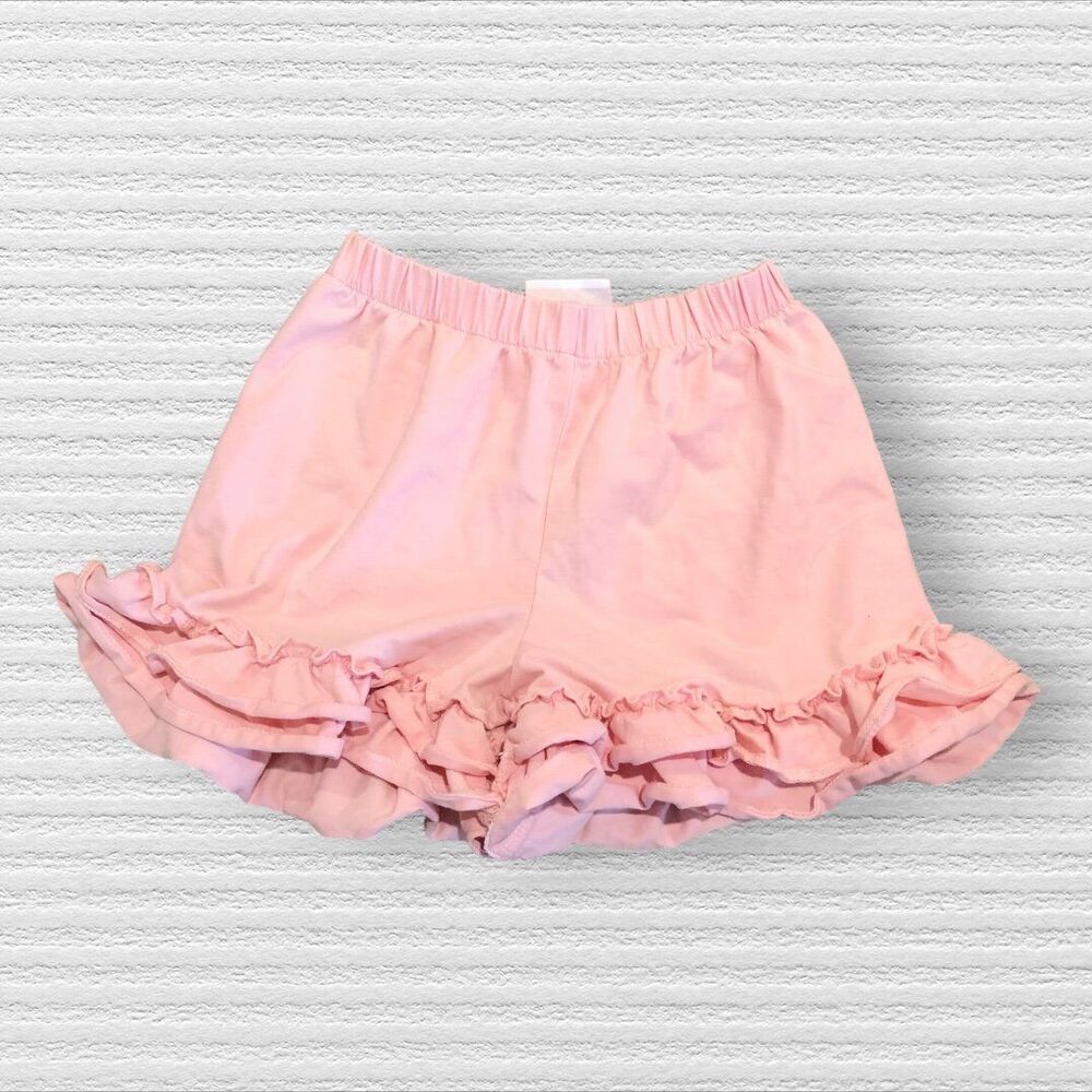 Shrimp & Grits Kids 7 Pink Ruffle Shorts Classic Preppy